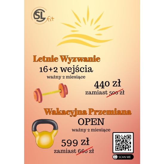 WAKACYJNA PRZEMIANA OPEN (60 dni)
