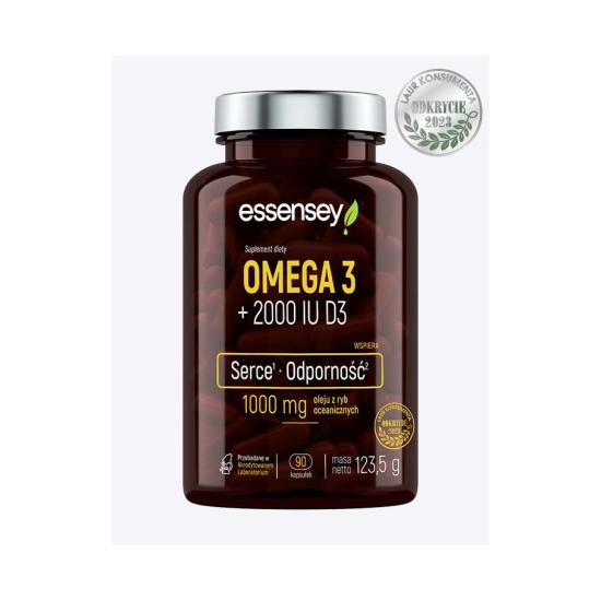 OMEGA 3 + 2000 IU D3 serce odporność 90 kapsułek